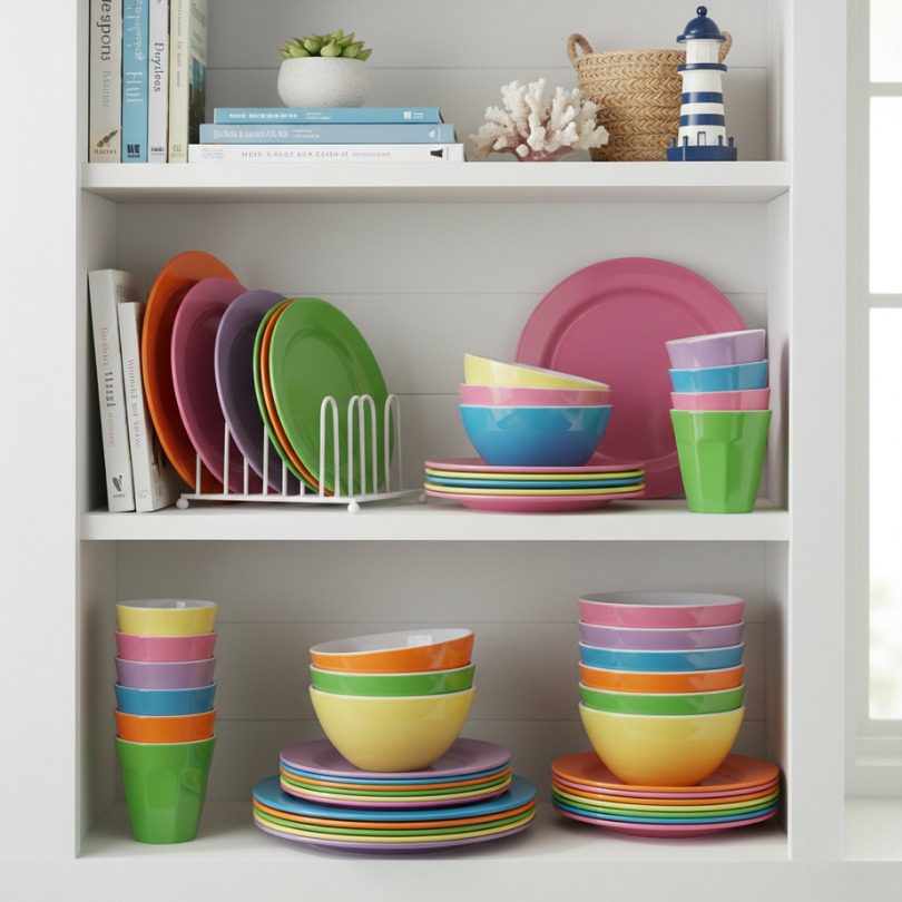 Melamine Dinnerware Set - 24pc (Rainbow)