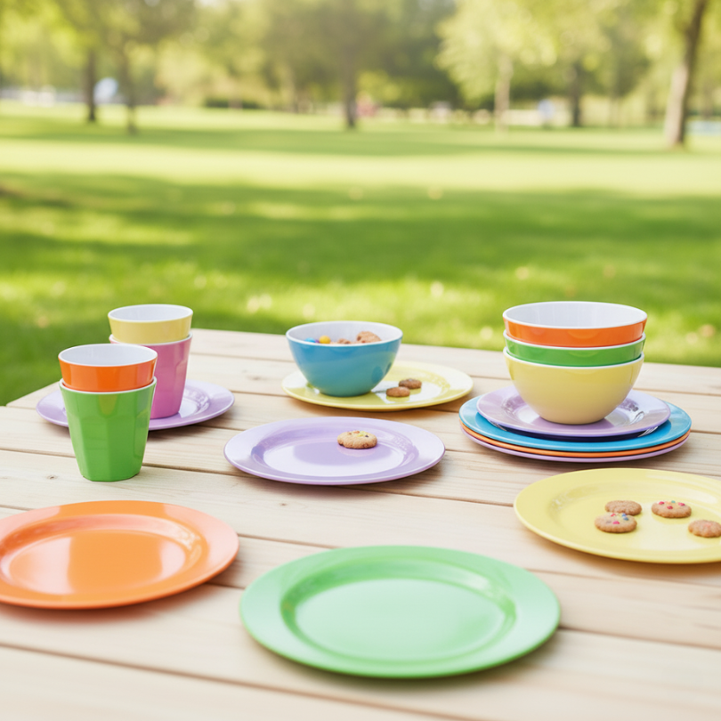 Melamine Dinnerware Set - 24pc (Rainbow)