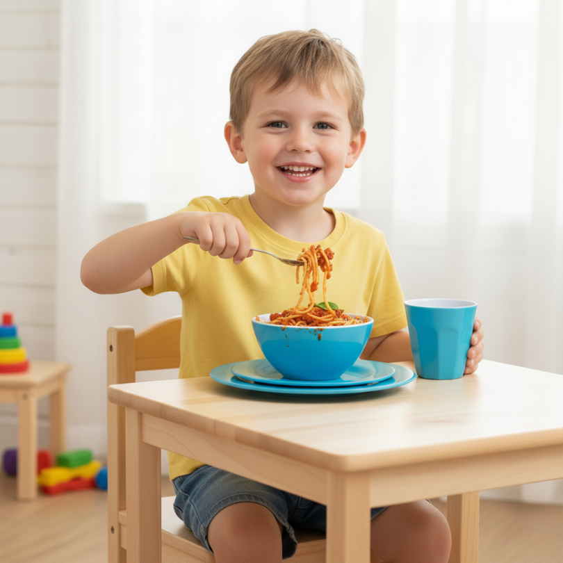 Melamine Dinnerware Set - 24pc (Lagoon Blue, Palm Green)