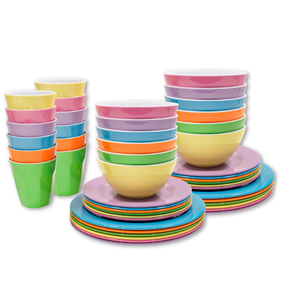 Melamine Dinnerware Set - 48pc (Rainbow)