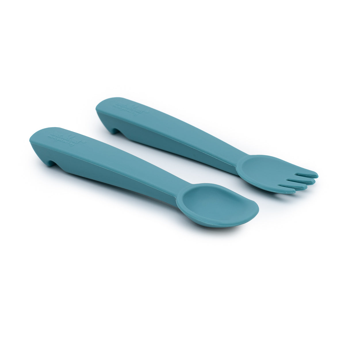 Silicone Fork & Spoon Set - Blue Dusk