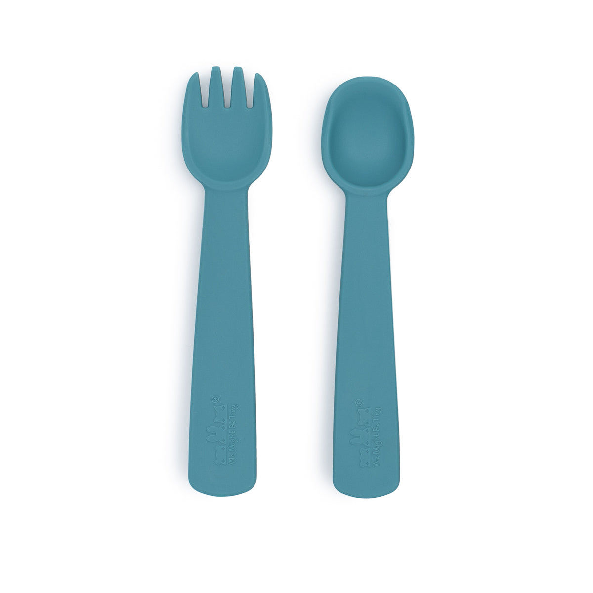 Silicone Fork & Spoon Set - Blue Dusk