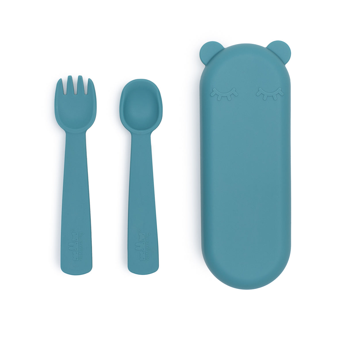 Silicone Fork & Spoon Set - Blue Dusk