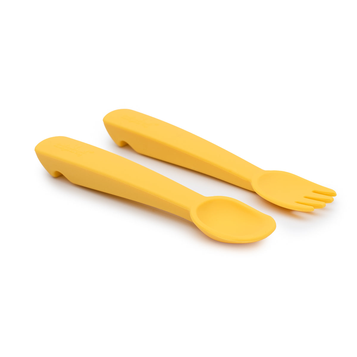Silicone Fork & Spoon Set - Yellow