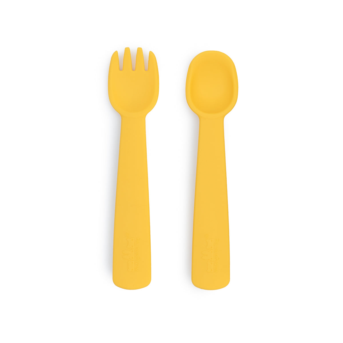 Silicone Fork & Spoon Set - Yellow
