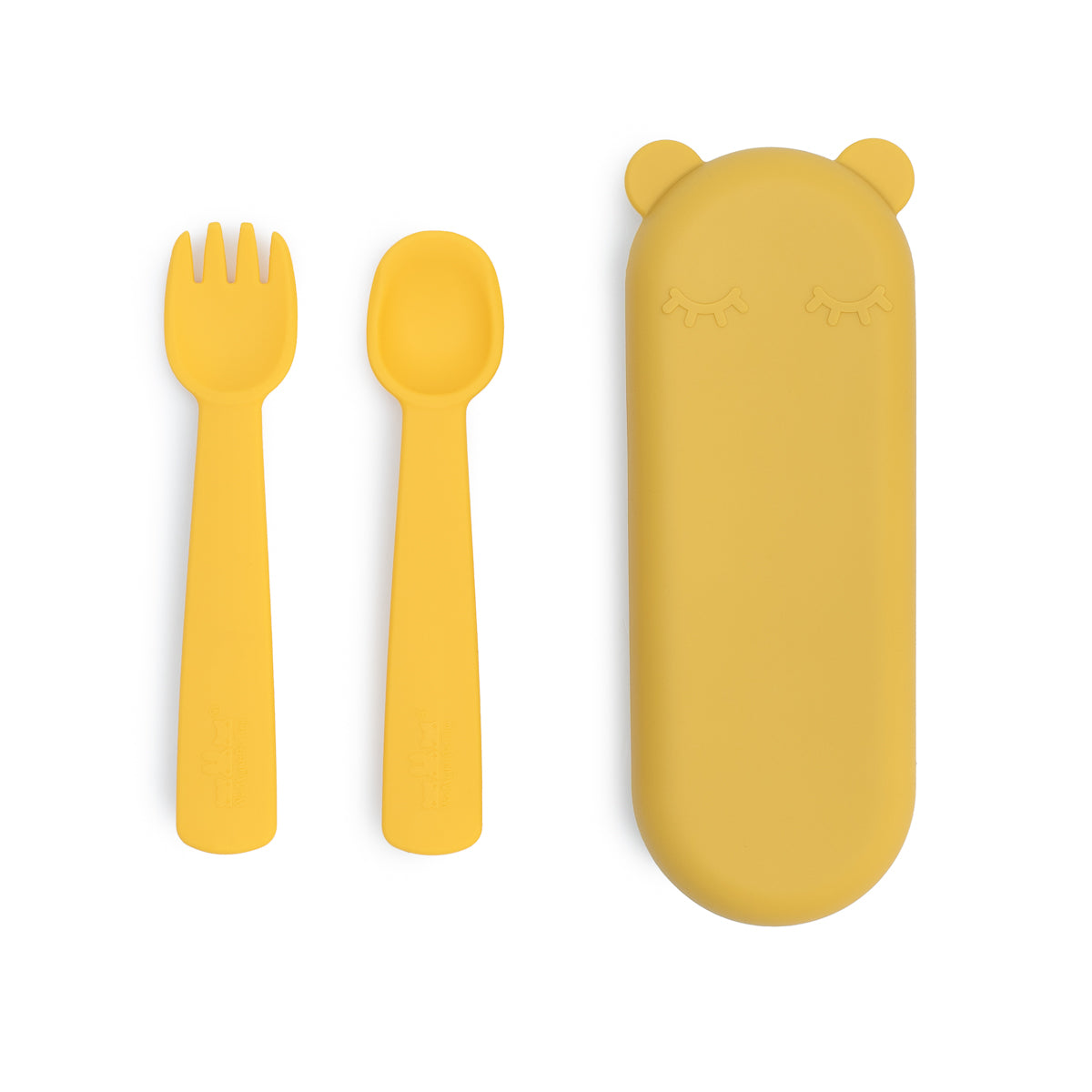 Silicone Fork & Spoon Set - Yellow