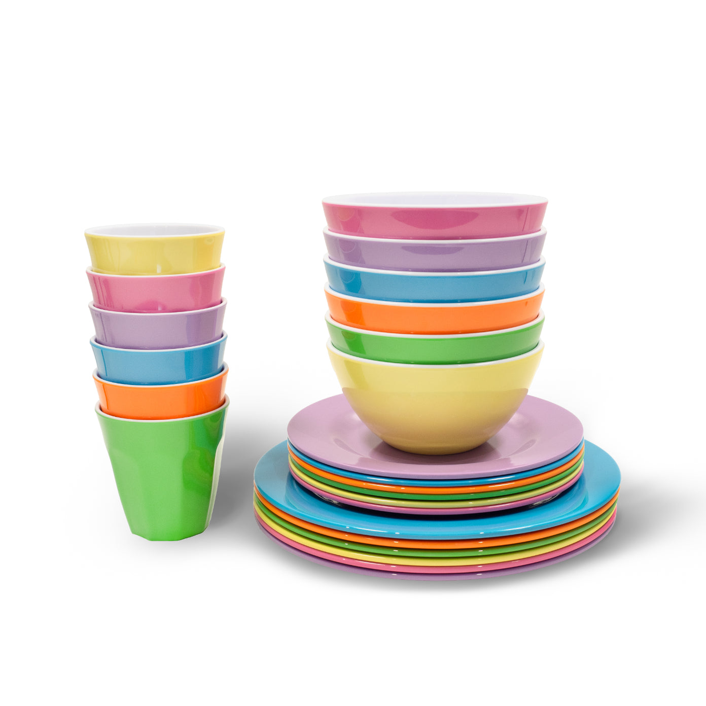 Melamine Dinnerware Set - 24pc (Rainbow)
