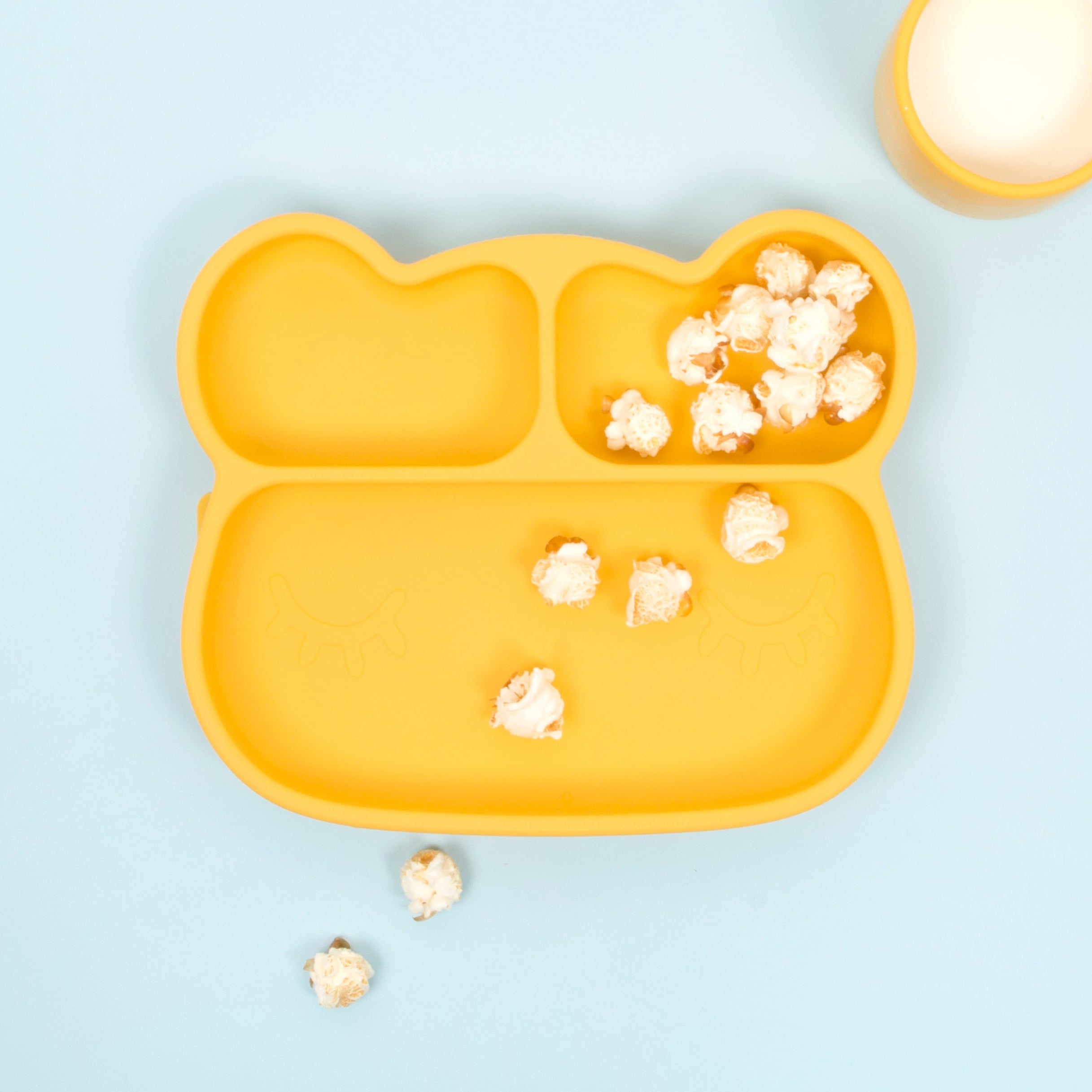 Silicone Divided Plate - Yellow